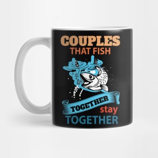 couples fishing together Mug